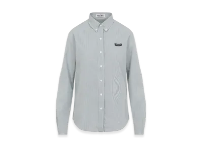 MIU MIU Women's Popeline Check Shirt Regular Fit "Green"