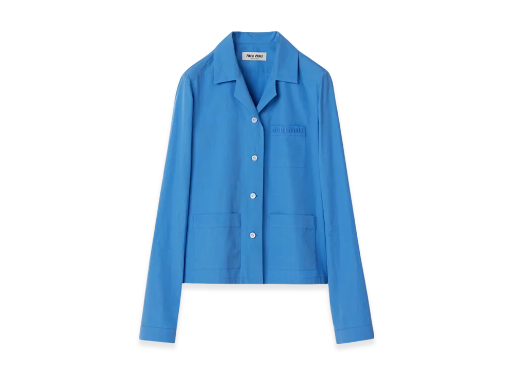 MIU MIU Women's Poplin Shirt "Sapphire Blue"