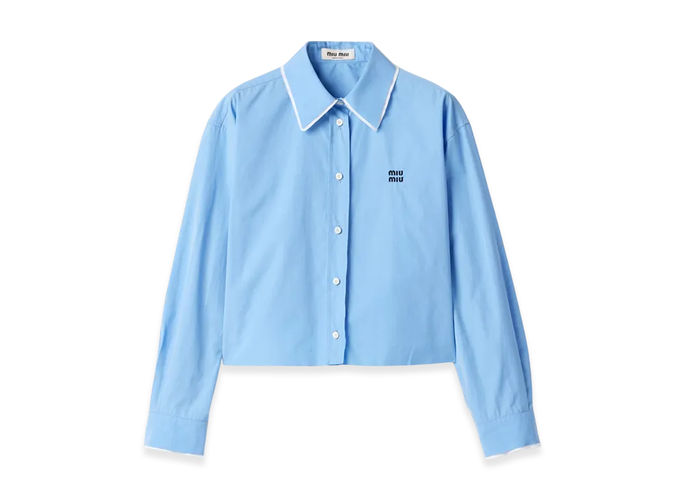 MIU MIU Women's Poplin Shirt "Sapphire Blue"