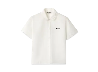 MIUMIU Women's Slubbed Poplin Shirt "White"