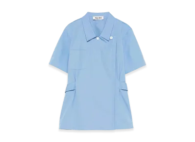 MIU MIU Women's Cerulean Poplin Shirt "Lightblue/Blue"