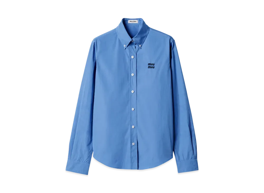 MIUMIU Women's Poplin Shirt "Light Blue"