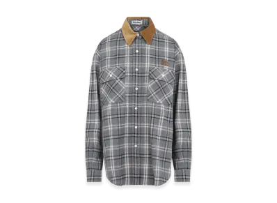 MIU MIU Women's Check Shirt "Gray"