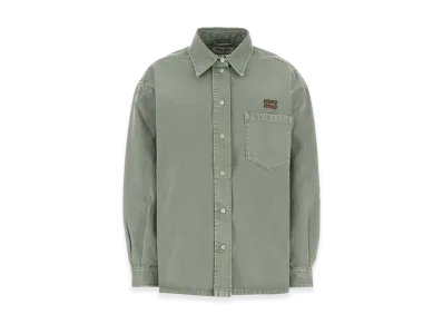 MIU MIU Women's Gabardine Shirt "Sage Green"
