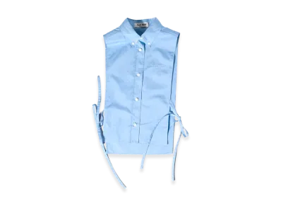 MIU MIU Women's Sleeveless Shirt with Open Sides "Lightblue"
