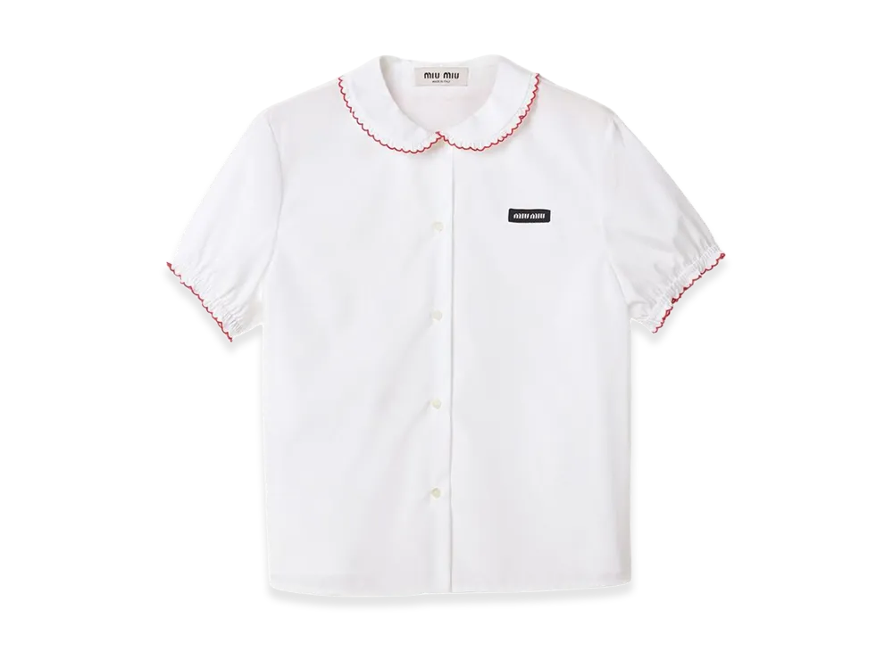 MIU MIU Women's Short Sleeve Shirts "White"
