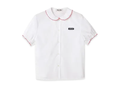 MIU MIU Women's Short Sleeve Shirts "White"