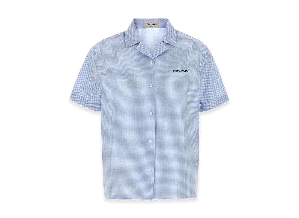 MIU MIU Women's Short-Sleeve Shirt "Stripped"