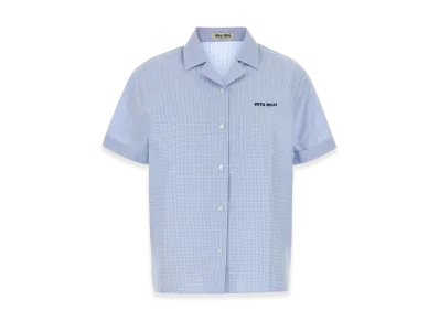 MIU MIU Women's Short-Sleeve Shirt "Stripped"