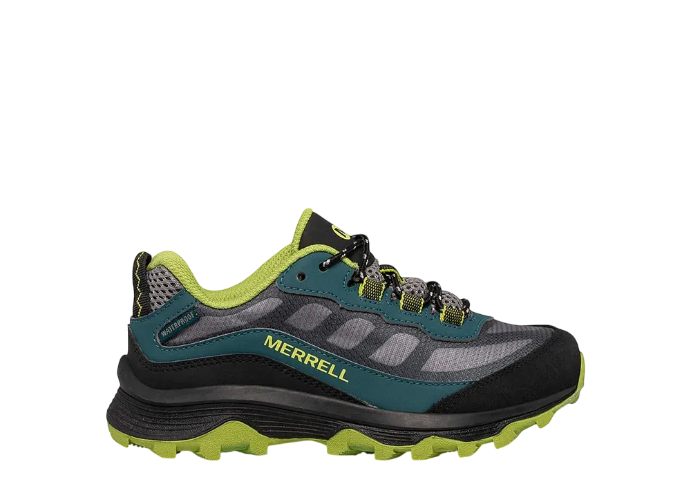 MERRELL Big Kids Moab Speed Low Waterproof "Deep Green/Black"