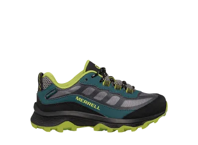 MERRELL Big Kids Moab Speed Low Waterproof "Deep Green/Black"