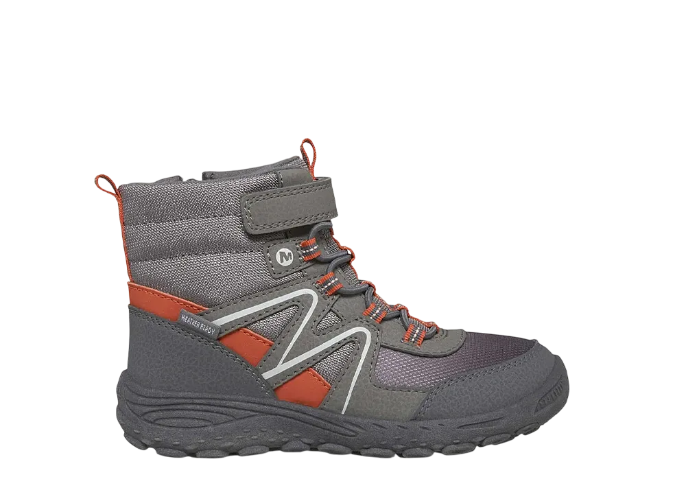MERRELL Little Kids Polar Trekker Boot "Gunsmoke/Orange"