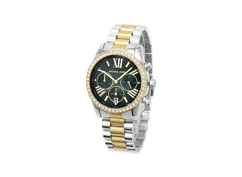 MICHAEL KORS Women's Lexington Watch Chronograph "Green"
