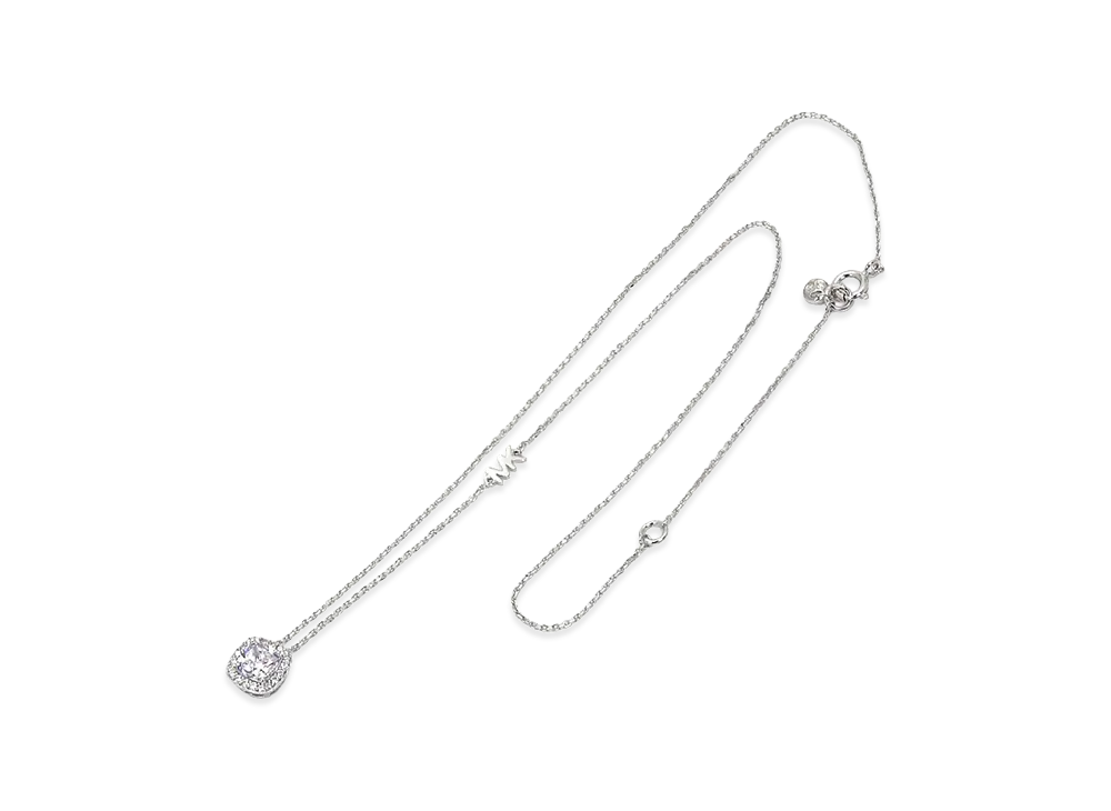 MICHAEL KORS Women's Sterling Silver Cubic Zirconia Pendant "Silver/Clear"