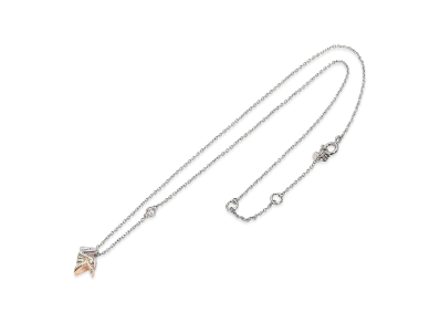 MICHAEL KORS Women's Sterling Silver Cubic Zirconia Pendant "Two Tone/Clear"