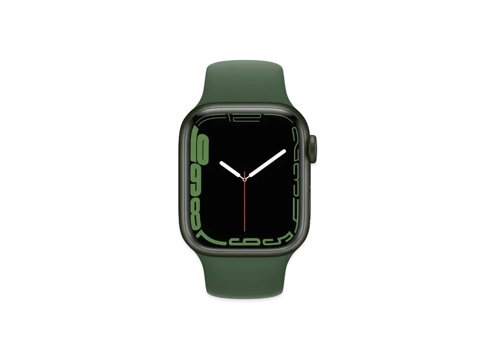 Apple Watch Series 7 (GPS + Cellular Model) 41mm Green Aluminiumcase Clover Sportsband Regular "Green" MKHT3JA