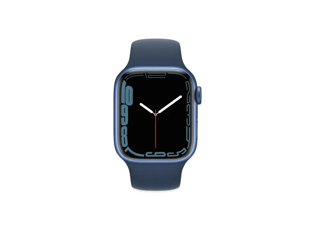 Apple Watch Series 7 (GPS + Cellular Model) 41mm Blue Aluminiumcase Abyss Blue Sportsband Regular "Blue" MKHU3JA