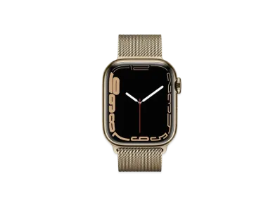 Apple Watch Series 7 (GPS + Cellular Model) 41mm Gold Stainless Steel Case Gold Milanese Loop "Gold" MKJ03JA