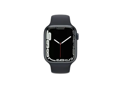 Apple Watch Series 7 (GPS + Cellular Model) 45mm Midnight Aluminiumcase Midnight Sportsband Regular "Black" MKJP3JA