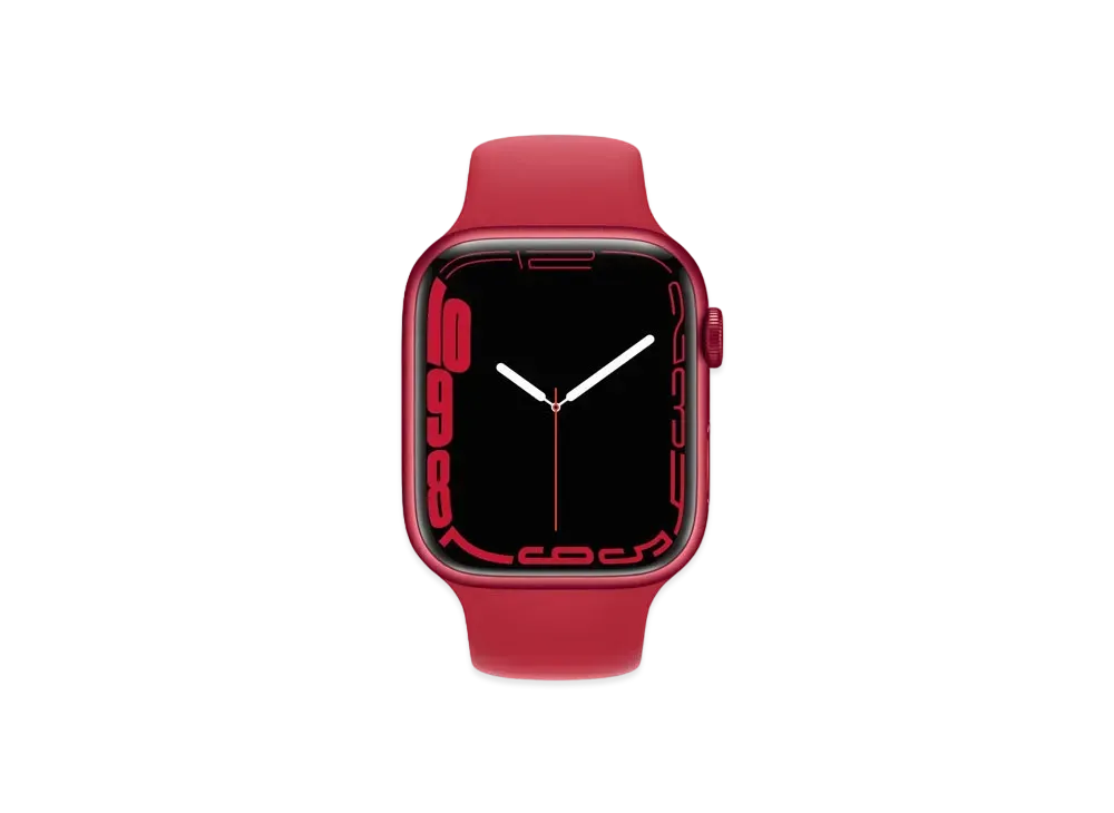 Apple Watch Series 7 (GPS + Cellular Model) 45mm (Product) Red Aluminiumcase (Product) Red Sportsband Regular "Red" MKJU3JA