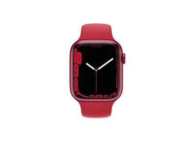 Apple Watch Series 7 (GPS + Cellular Model) 45mm (Product) Red Aluminiumcase (Product) Red Sportsband Regular "Red" MKJU3JA