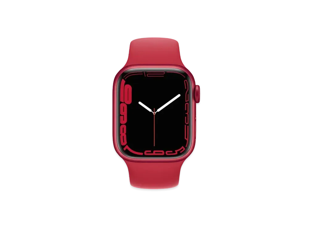 Apple Watch Series 7 GPS 41mm (Product) Red Aluminiumcase (Product) Red Sportsband "Red" MKN23JA