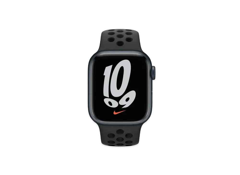 Apple Watch Series 7 Nike GPS Model 41mm Midnight Aluminiumcase Anthracite Black Nike Sportsband "Black" MKN43JA