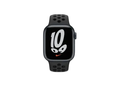 Apple Watch Series 7 Nike GPS Model 41mm Midnight Aluminiumcase Anthracite Black Nike Sportsband "Black" MKN43JA