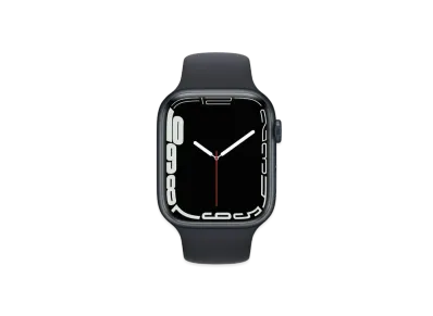 Apple Watch Series 7 GPS 45mm Midnight Aluminiumcase Midnight Sportsband "Black" MKN53JA