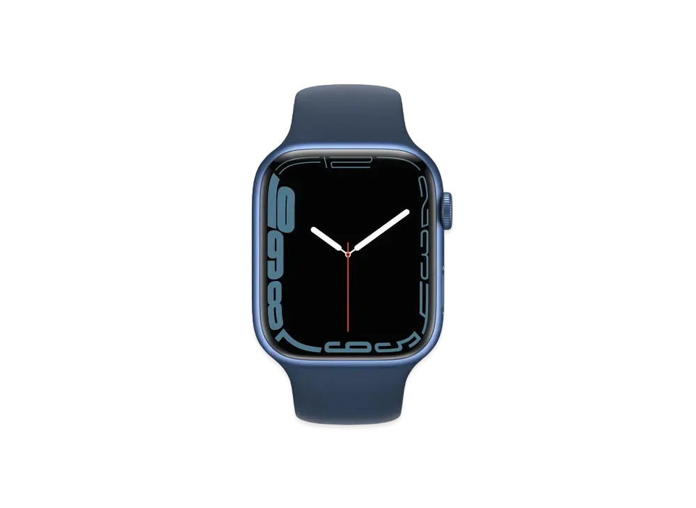 Apple Watch Series 7 GPS 45mm Blue Aluminiumcase Abyss Blue Sportsband "Blue" MKN83JA