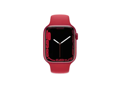 Apple Watch Series 7 GPS 45mm (Product) Red Aluminiumcase (Product) Red Sportsband "Red" MKN93JA