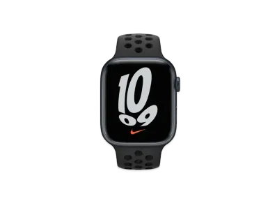 Apple Watch Series 7 Nike GPS Model 45mm Midnight Aluminiumcase Anthracite Black Nike Sportsband "Black" MKNC3JA