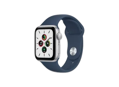 Apple Watch SE (GPS Model) 40mm Silver Aluminiumcase Abyss Blue Sportsband "Blue" MKNY3JA