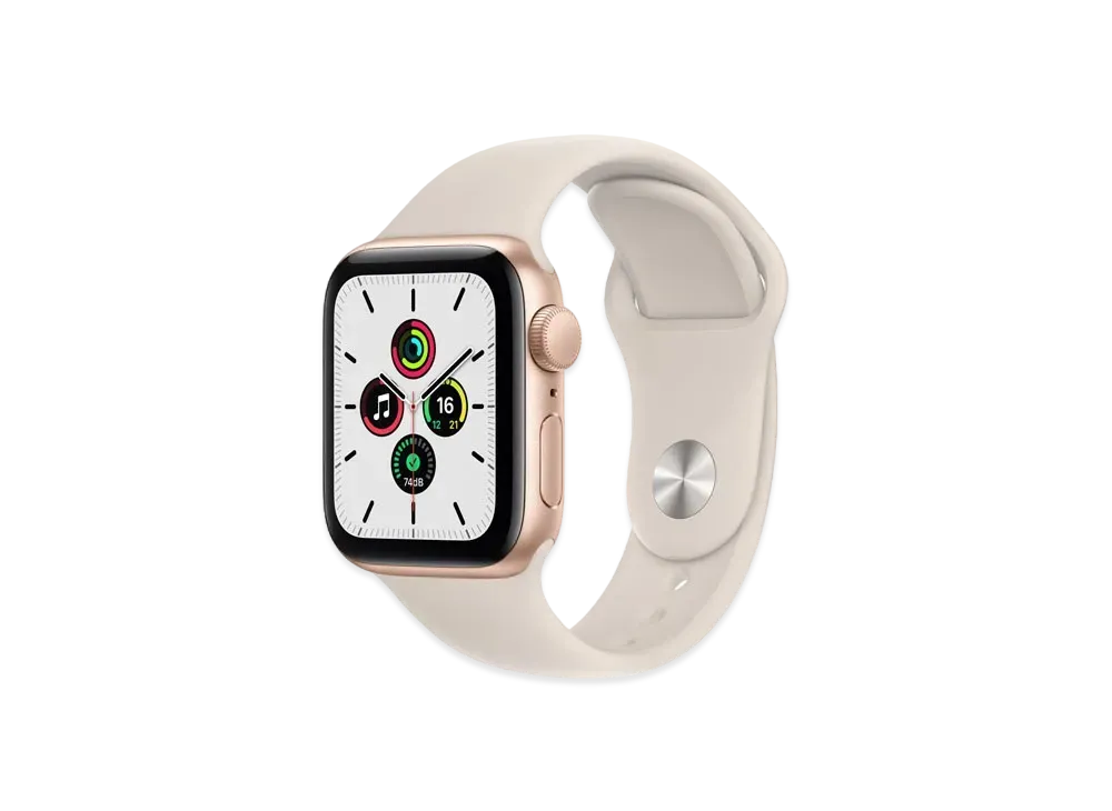 Apple Watch SE (GPS Model) 40mm Gold Aluminiumcase Starlight Sportsband "Silver" MKQ03JA