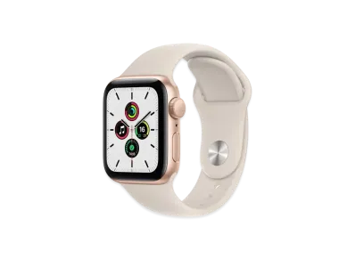 Apple Watch SE (GPS Model) 40mm Gold Aluminiumcase Starlight Sportsband "Silver" MKQ03JA