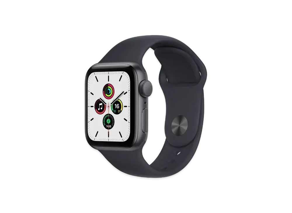 Apple Watch SE GPS 40mm Space Gray Aluminiumcase Midnight Sportsband "Black" MKQ13JA