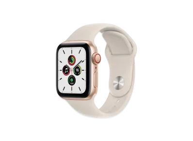 Apple Watch SE (GPS + Cellular Model) 40mm Gold Aluminiumcase Starlight Sportsband "Silver" MKQX3JA