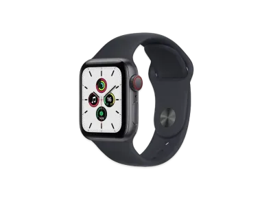 Apple Watch SE (GPS + Cellular Model) 40mm Space Gray Aluminiumcase Midnight Sportsband "Black" MKR23JA