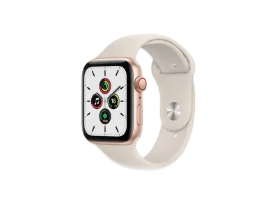 Apple Watch SE (GPS + Cellular Model) 44mm Gold Aluminiumcase Starlight Sportsband "Silver" MKT13JA