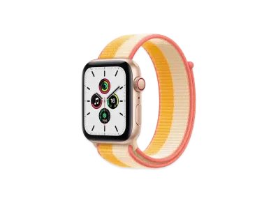 Apple Watch SE (GPS + Cellular Model) 44mm Gold Aluminiumcase Maze/White Sports Loop "White" MKT23JA