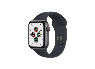 Apple Watch SE (GPS + Cellular Model) 44mm Space Gray Aluminiumcase Midnight Sportsband Regular "Black" MKT33JA