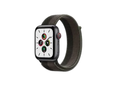 Apple Watch SE (GPS + Cellular Model) 44mm Space Gray Aluminiumcase Tornado/Gray Sports Loop "Gray" MKT53JA