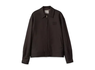 MIU MIU Mohair Blouson Jacket "Amaranth Red/Maze Yellow"