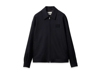 MIU MIU Women's Pinstripe Blouson Jacket "Navy"