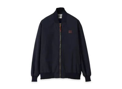 MIU MIU Panama Cotton Bomber Jacket "Blue"
