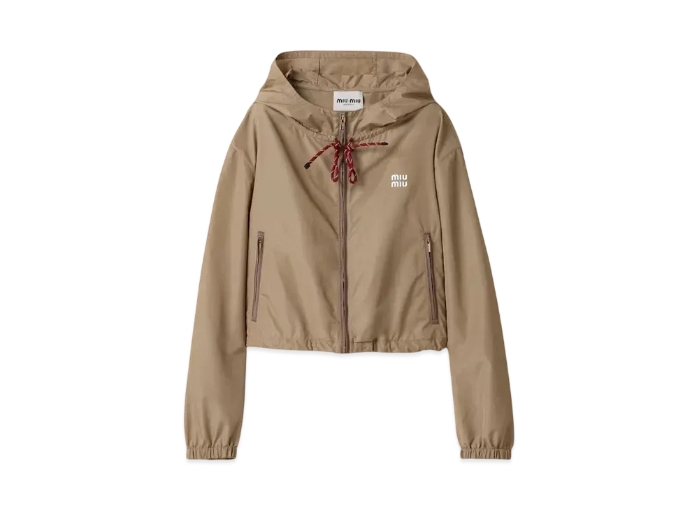 MIUMIU Women's Technical Fabric Blouson Jacket "Gray"