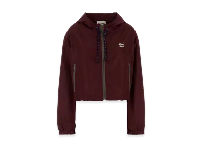 MIU MIU Women's Polyester Windbreaker "Bordeaux"