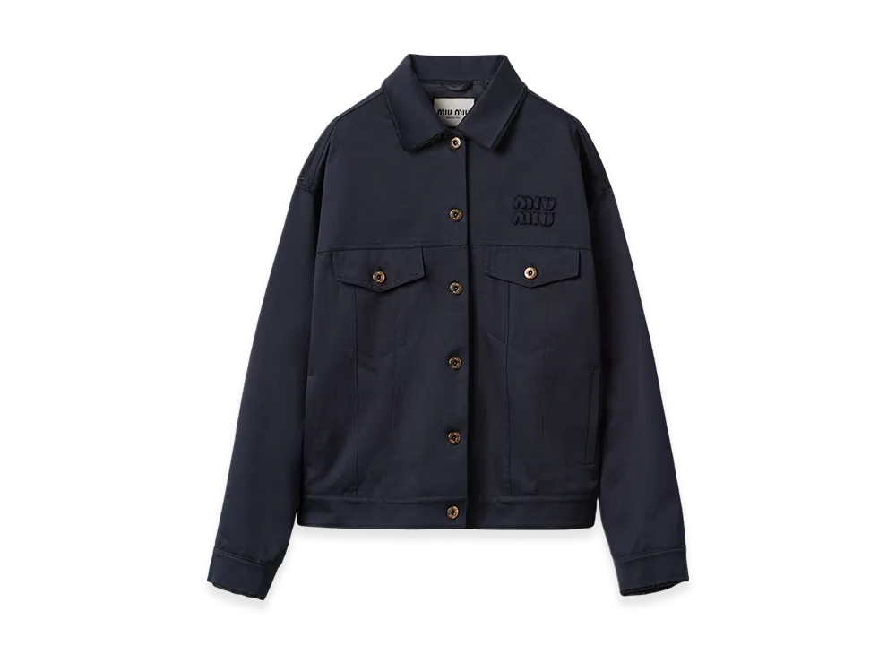 MIU MIU Chino Blouson Jacket "Blue"
