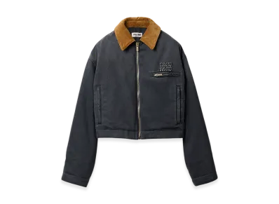 MIU MIU Women's Drill Blouson Jacket "Grey"