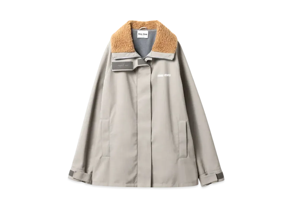 MIUMIU Cordura Blouson Jacket "Steel Gray"